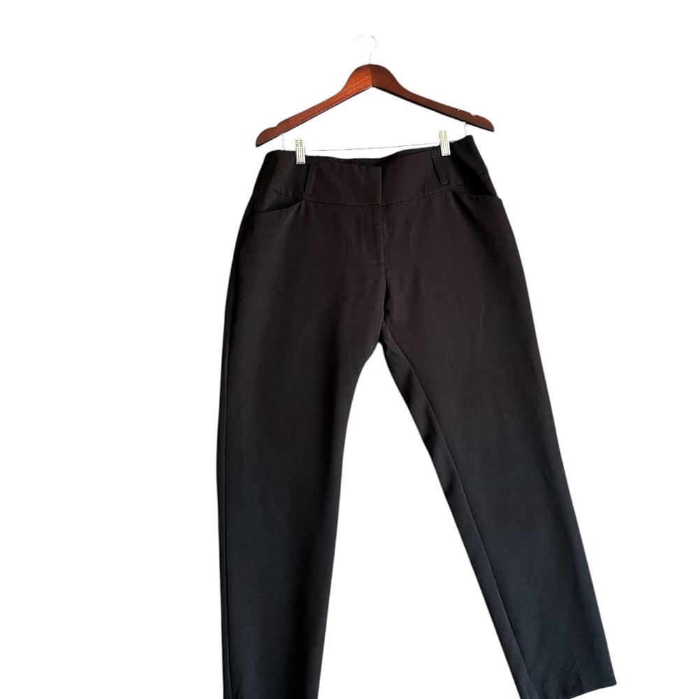 FLIRTATIOUS BLACK STRAIGHT LEG OFFICE WEAR, CHICK CASUAL PANTS